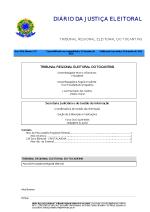 Tribunal Regional Eleitoral do Tocantins (TRE-TO) de 26 de Junho de 2018