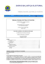 Tribunal Regional Eleitoral do Tocantins (TRE-TO) de 08 de Junho de 2020